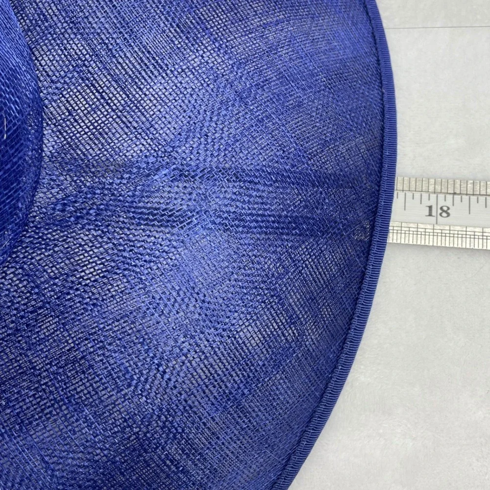 Royal Blue Magenta Pink Sinamay Fascinator Hat Derby Wedding Tea Party Wide Brim